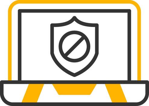 Access Denied Notification Line Two Color vector