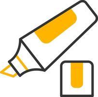 Fluorescent Highlighter Pen Line Two Color vector