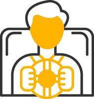Driving Test Evaluation Icon Line Two Color vector