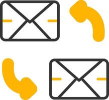 Ongoing Email Project Correspondence Line Two Color vector
