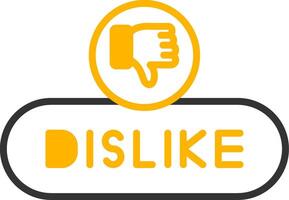 Dislike Reaction Button Line Two Color vector