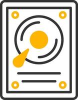 Internal HDD Game Storage Line Two Color vector