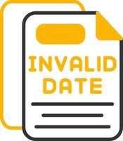 Invalid Data Format Error Line Two Color vector