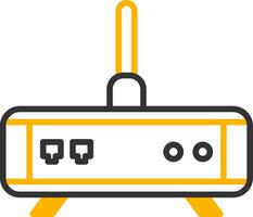 High Speed Gaming Router Line Two Color vector