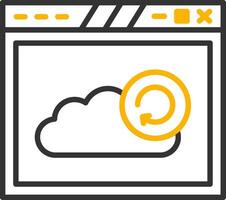 Auto Refresh Live Data Section Line Two Color vector