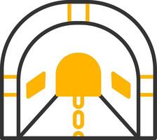 Tunnel Entrance Icon Line Two Color vector