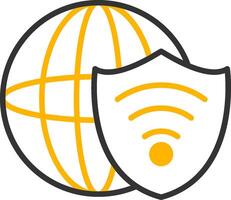 Private Office VPN Access Line Two Color vector