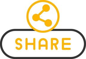 Share Post Button Line Two Color vector