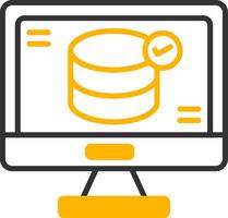 Relational Database Icon Line Two Color vector