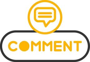 Comment Submit Button Line Two Color vector