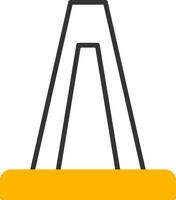 Road Center Divider Line Two Color vector
