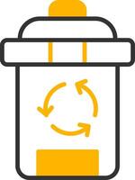 Recyclable Waste Bin Line Two Color vector