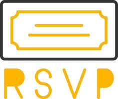 RSVP Confirmation Request Line Two Color vector