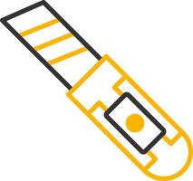 Folding Utility Knife Line Two Color vector
