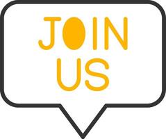 Invitation to Join Us Line Two Color vector