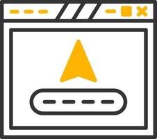 Clear Website Navigation Flow Line Two Color vector
