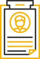 Filling Job Application Form Line Two Color vector