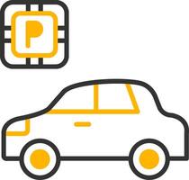 Vehicle P Plate Symbol Line Two Color vector