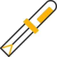 Beveled Wood Chisel Line Two Color vector