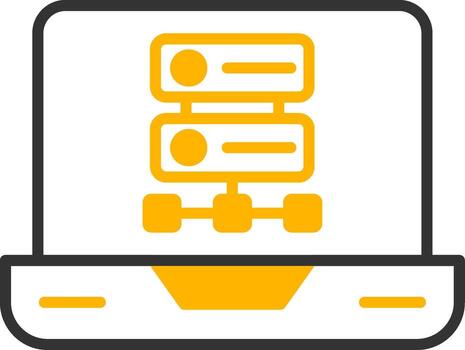 NoSQL Flexible DB Structure Line Two Color vector