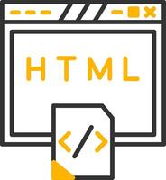 HTML Source Code Snippet Line Two Color vector