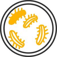 Proteus mirabilis Swarming Bacterium Line Two Color vector
