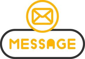 Message User Button Line Two Color vector