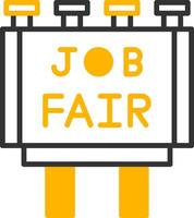 Job Fair Advertisement Banner Line Two Color vector