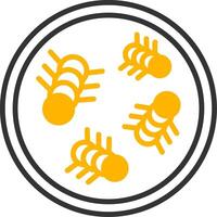 Serratia marcescens Red Pigment Bacteria Line Two Color vector