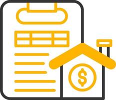 Property Collateral Asset Line Two Color vector