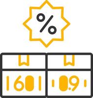 OnGlyph Shopping Discount Offer Line Two Color vector