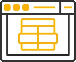 MySQL Server Icon Line Two Color vector