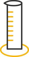 Graduated Measurement Cylinder Line Two Color vector