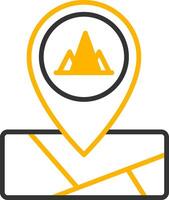 Scenic Mountain Location Line Two Color vector