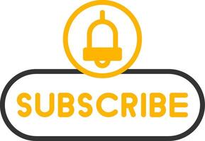 Subscribe Now Button Line Two Color vector