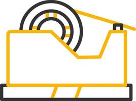 Tape Dispenser Roller Line Two Color vector