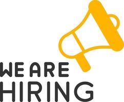 Open Job Position Notice Line Two Color vector