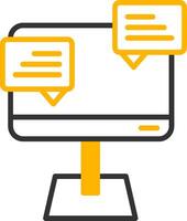 Instant Work Chat Messenger Line Two Color vector