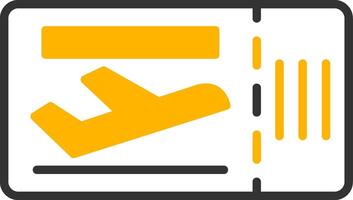Aircraft Passenger Boarding Process Line Two Color vector