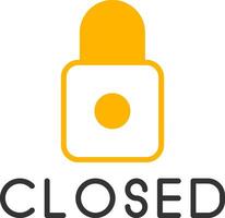 Store Temporarily Closed Sign Line Two Color vector