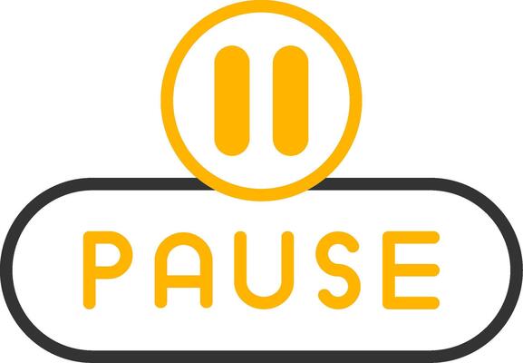 Pause Media Button Line Two Color