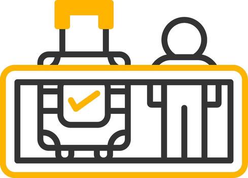 Automated Moving Walkway Line Two Color vector