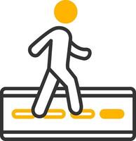 Marked Pedestrian Crossing Line Two Color vector