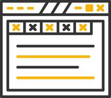 Organized Website Tabs Layout Line Two Color vector