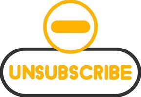 Unsubscribe Alert Button Line Two Color vector