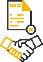 Mutual Freelance Contract Termination Line Two Color vector