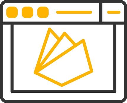 Firebase Real Time Database Line Two Color vector