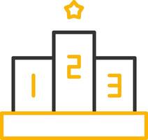 Global OnGlyph Leaderboard Line Two Color vector
