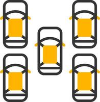 Urban Parallel Parking Line Two Color vector
