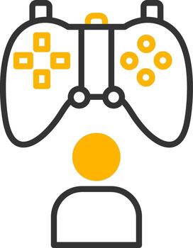 Immersive Multiplayer Mode Line Two Color vector